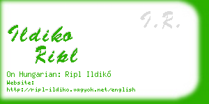 ildiko ripl business card